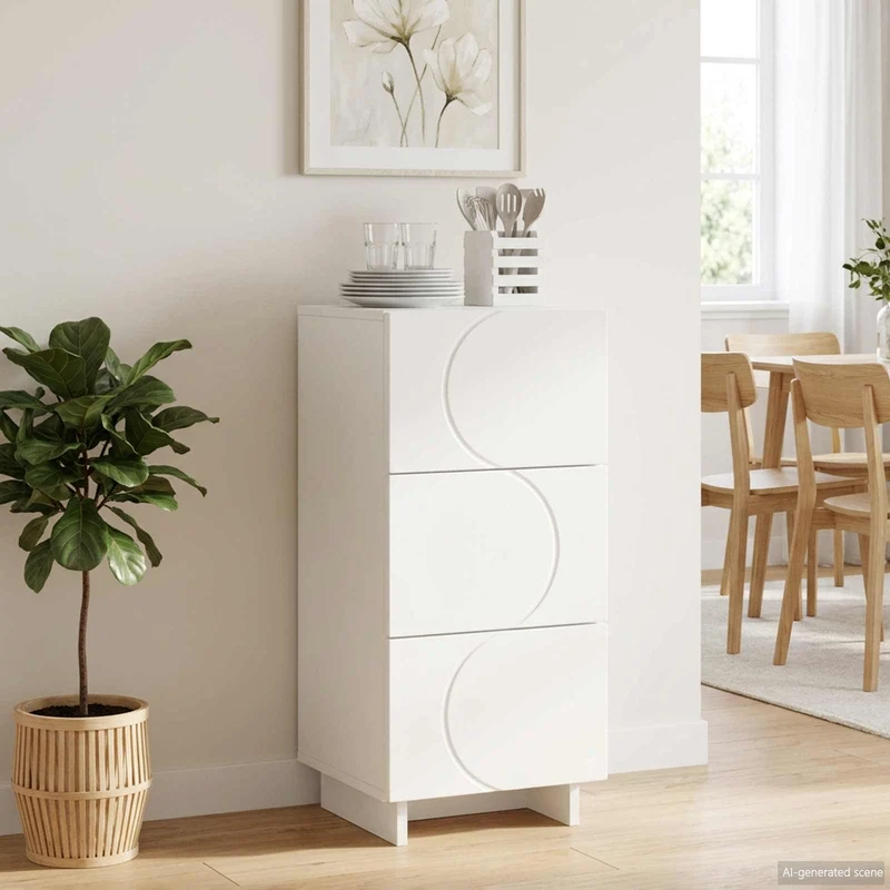 Sideboard Vit 33,5 x 34,5 x 75 cm Konstruerat trä