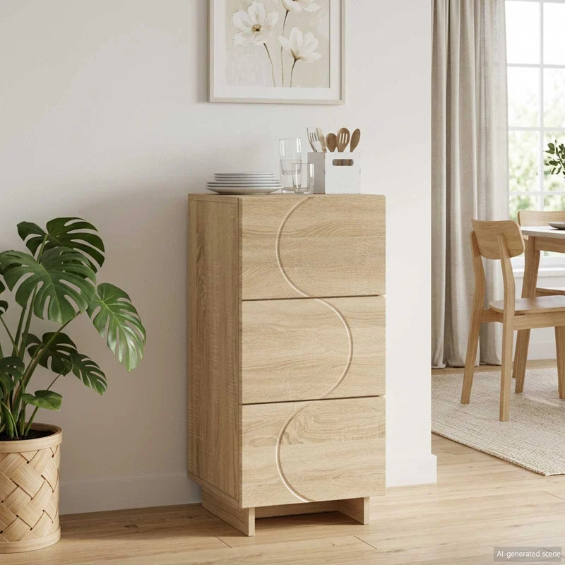 Sideboard Sonoma-ek 33,5 x 34,5 x 75 cm Konstruerat trä