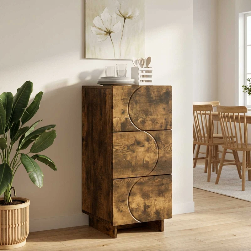 Sideboard Rökt ek 33,5 x 34,5 x 75 cm Konstruerat trä