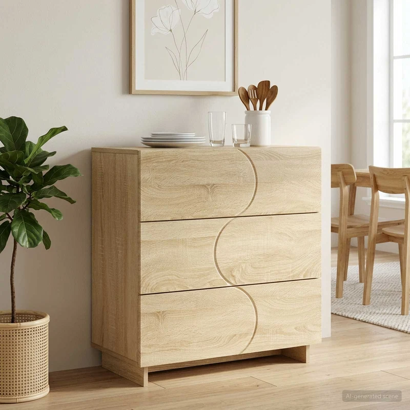 Sideboard Sonoma-ek 70 x 38 x 75 cm Konstruerat trä