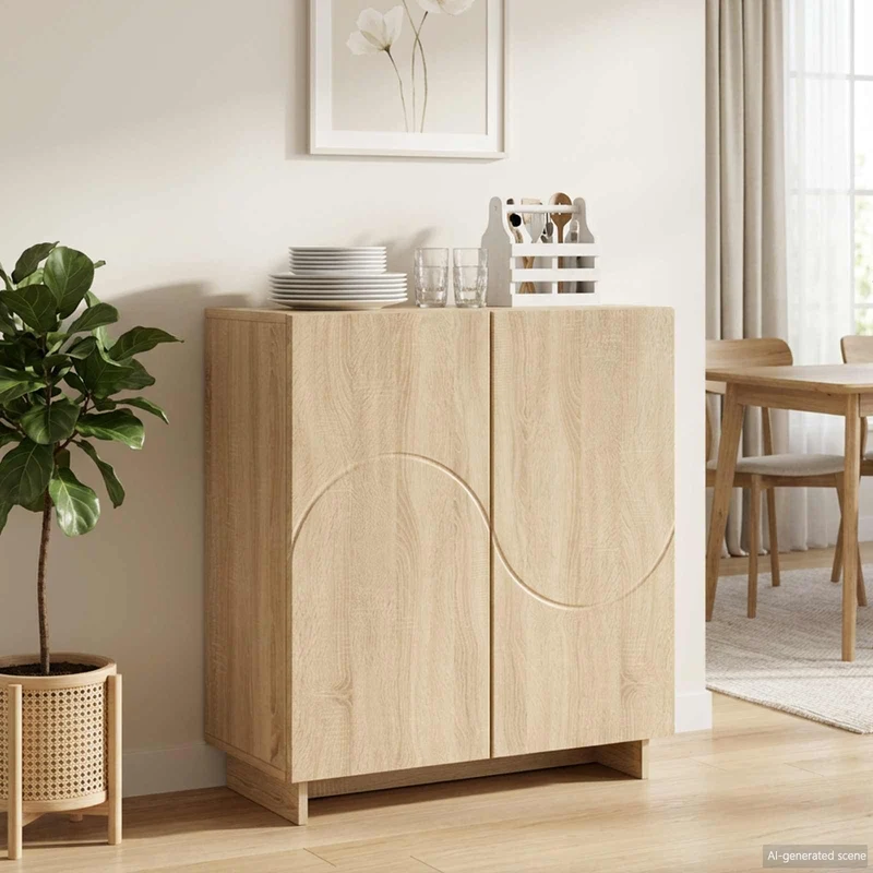 Skänk Sonoma-ek 67 x 34,5 x 75 cm Konstruerat trä