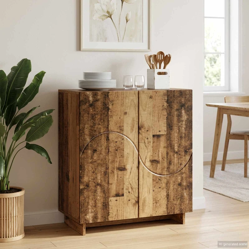 Skänk Gammalt trä 67 x 34,5 x 75 cm Konstruerat trä