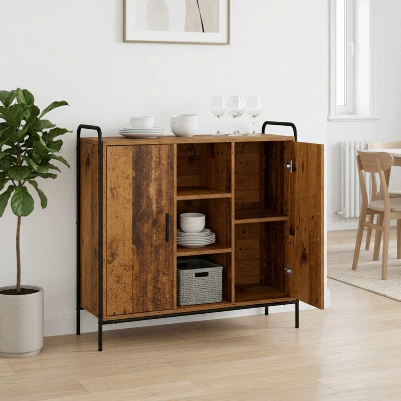 Sideboard Gammalt trä 97 x 33 x 81 cm Konstruerat trä