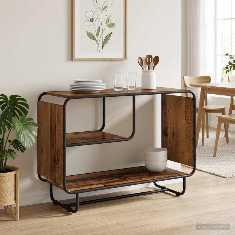 Sideboard Gammalt trä 93.5 x 37.5 x 64.5 cm Konstruerat trä