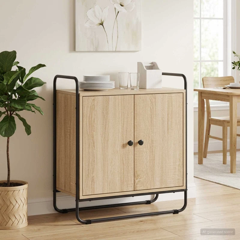 Sideboard Sonoma-ek 68 x 35 x 75 cm Konstruerat trä