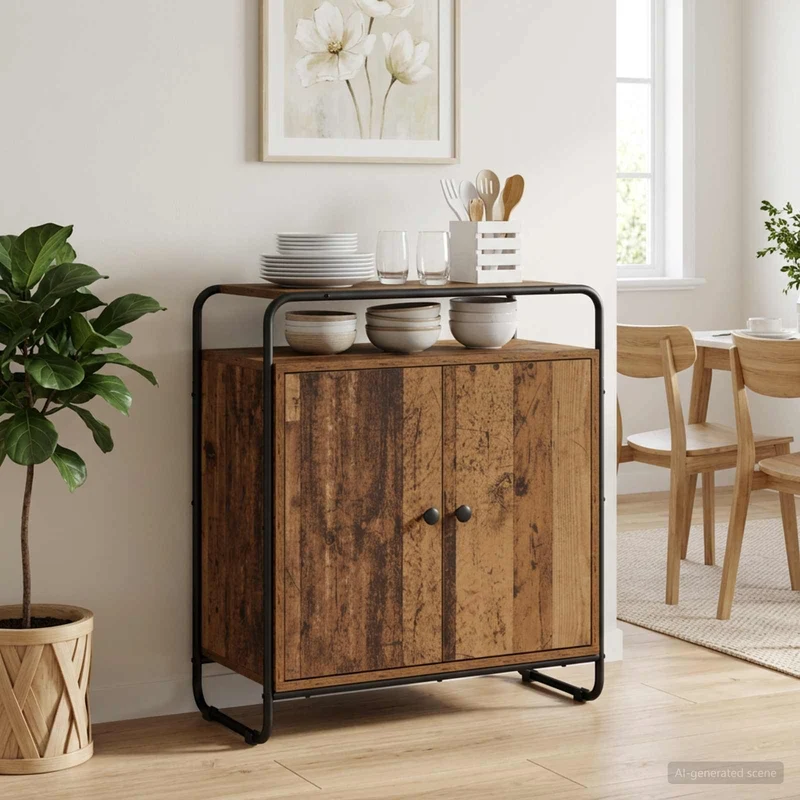 Sideboard Gammalt trä 68 x 35 x 75 cm Konstruerat trä