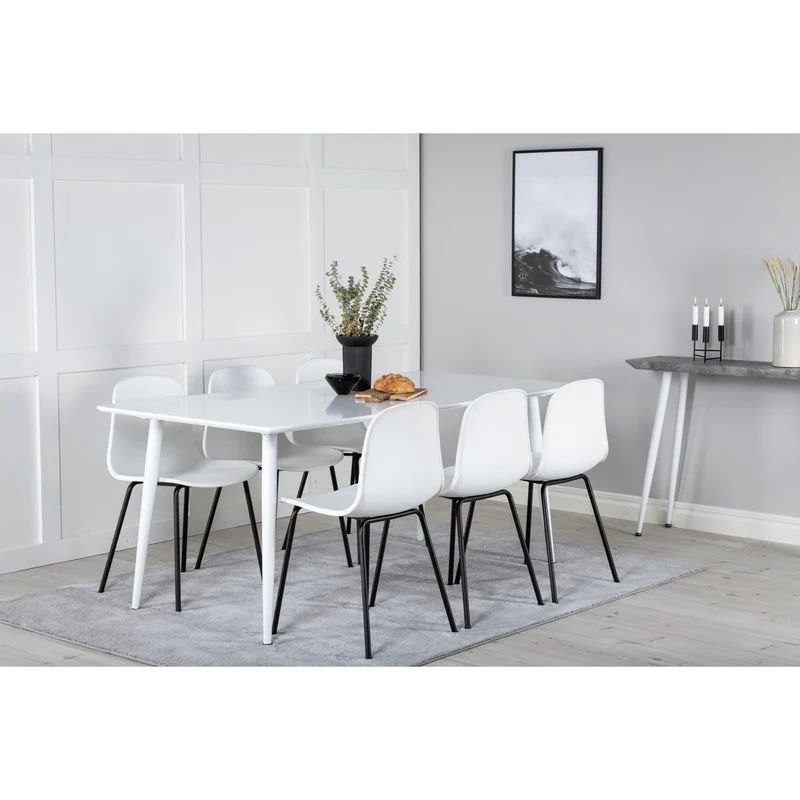 Polar Rektangulärt matbord Vit, MDF, 180 x 90