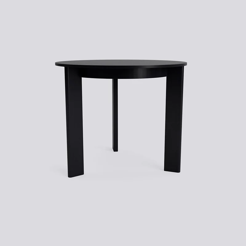 Chisel 20 runt Ø90 × H74 cm Matbord Black – lackerad ekfaner, Black – lackerad ek