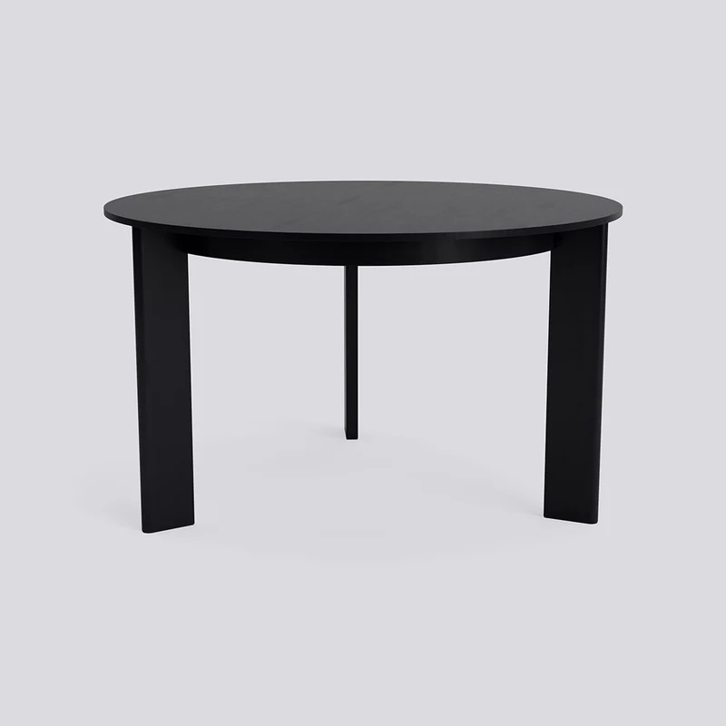 Chisel 20 runt Ø127 × H74 cm Matbord Black – lackerad ekfaner, Black – lackerad ek