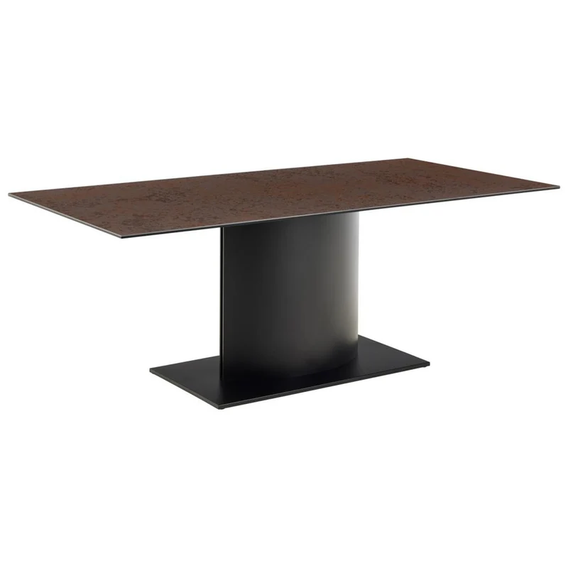 Murcia Matbord 200x100 cm Keramik Rostbrun