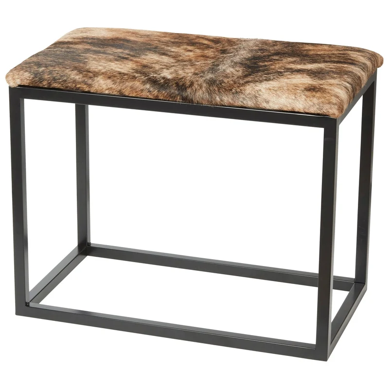 Palle M Cowhide Brown/Black Bänk