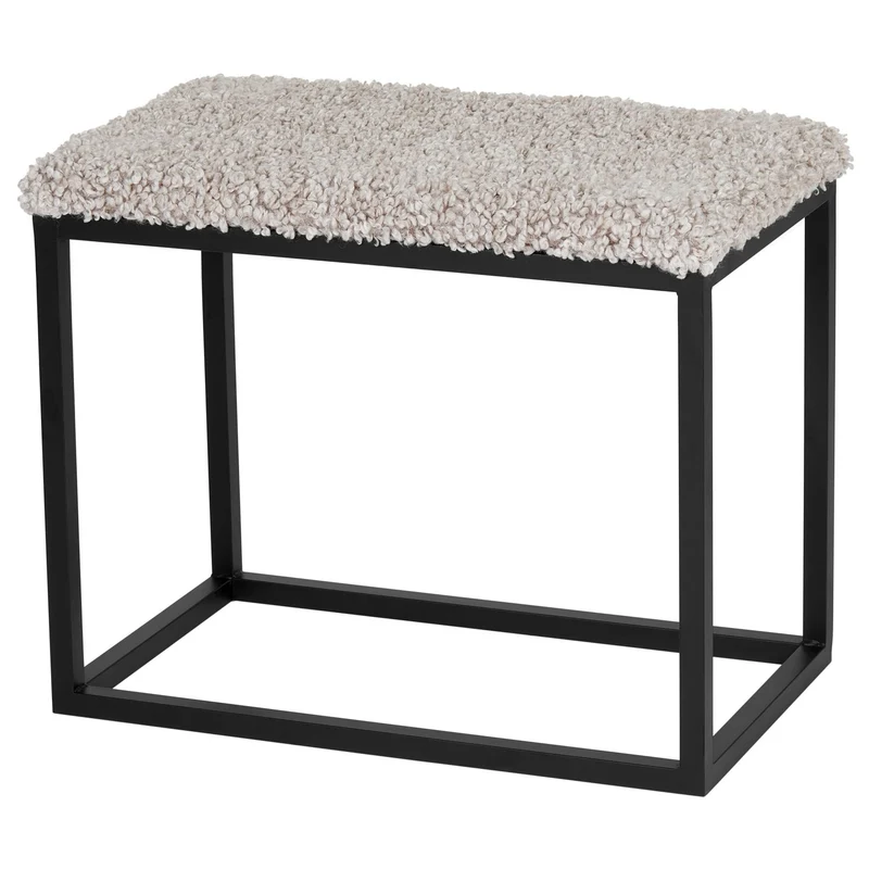 Palle Lumme 60x35x50 cm Bänk med Sittdyna Sand/Black