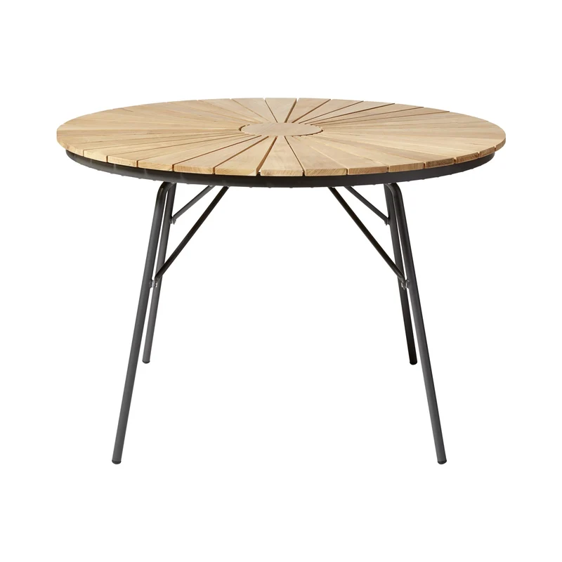 Ellen Trädgårdsbord i Teak och Aluminium 110 cm, Antracit - REA