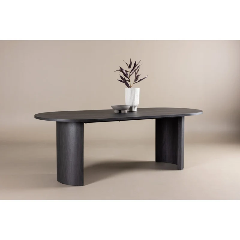 Grundsund Rektangulärt matbord Svart, 220 x 100 x 75