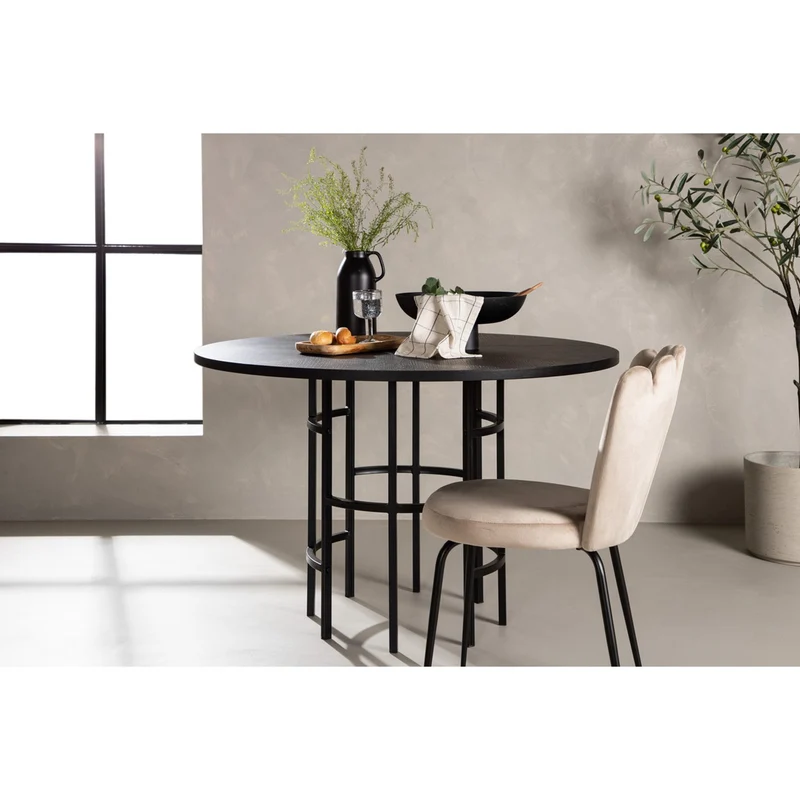 Köpenhamn Runt matbord Svart, MDF, ⌀115