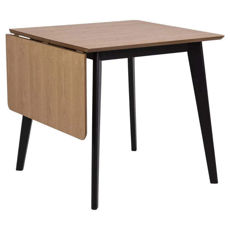 Alba Matbord 80x80/120 cm Ek/Svart