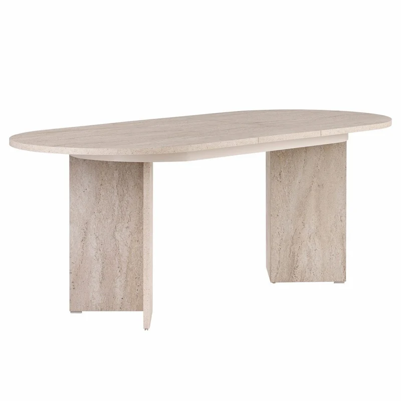 Amadeus Utdragbart matbord Travertine