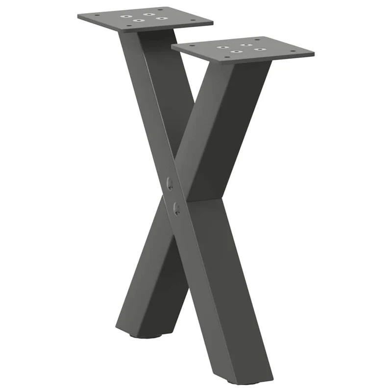 Soffbordsben X-formade 2 st antracit 30x(30-31) cm stål