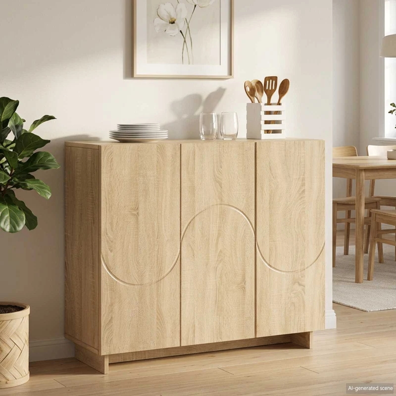 Sideboard Sonoma-ek 85.5 x 31 x 75 cm Konstruerat trä