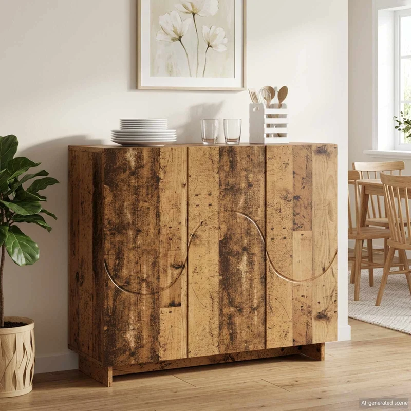 Sideboard Gammalt trä 85.5 x 31 x 75 cm Konstruerat trä