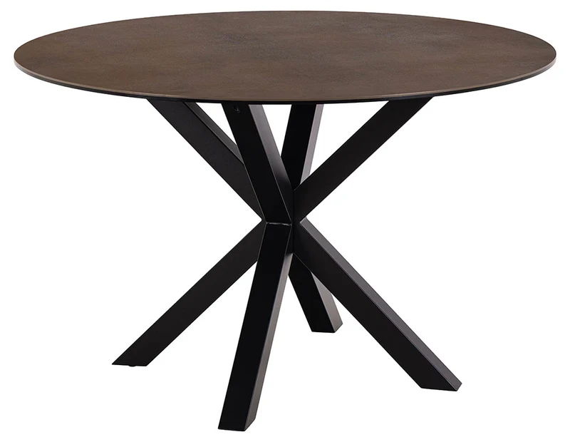Verdun Matbord Rund 119 cm Rund Brun Keramik