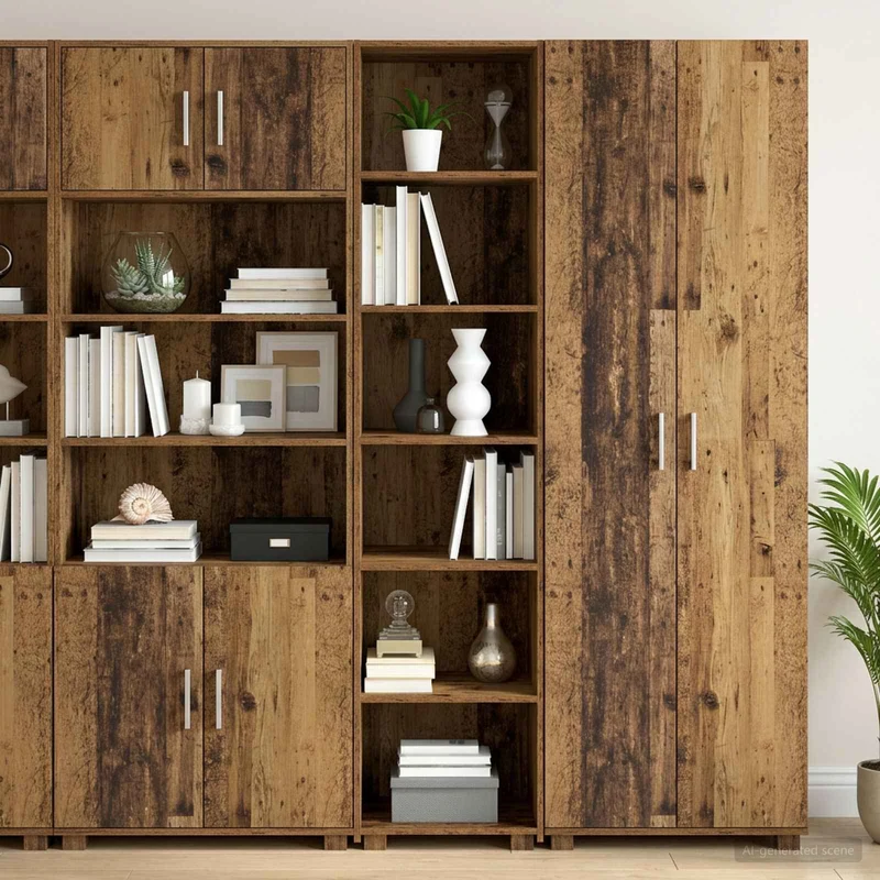 Sideboard Gammalt trä 45 x 41 x 185 cm Konstruerat trä