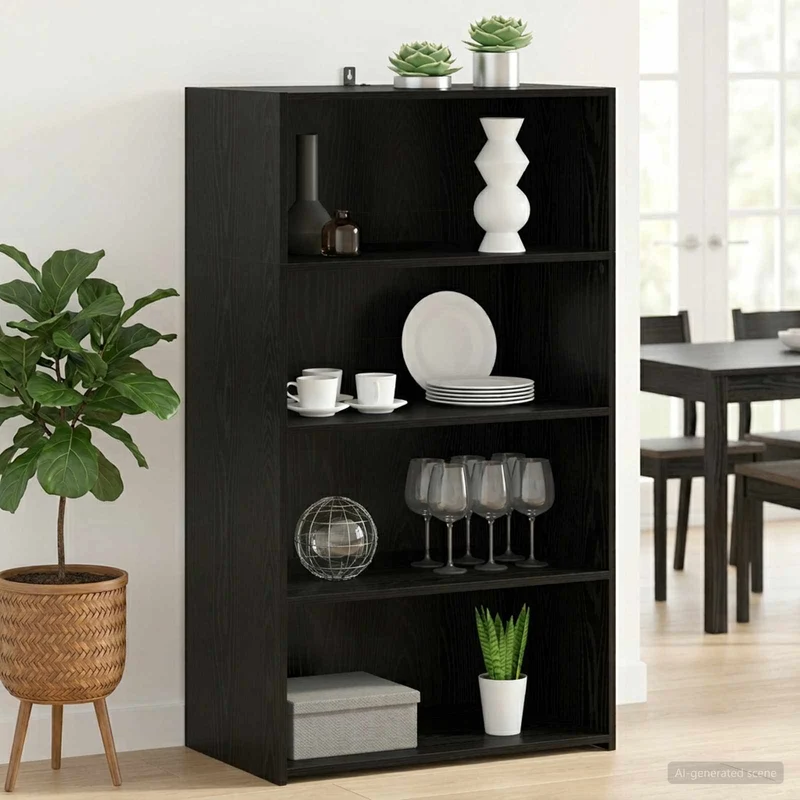 Skåp Svart ek 70 x 41 x 124 cm Konstruerat trä