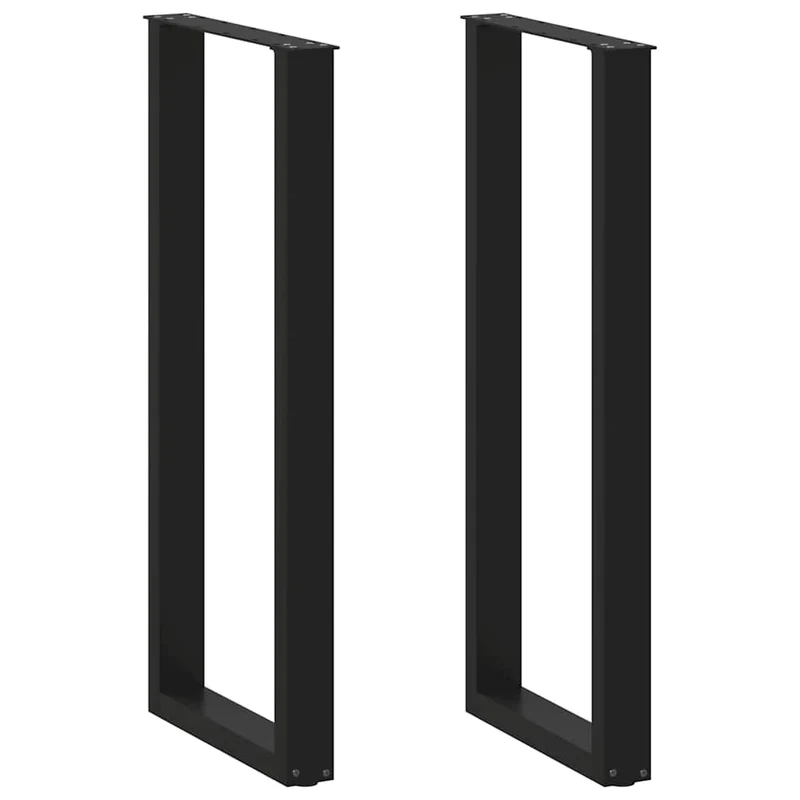 Barbordsben U-formade 2 st svarta 40x(110-111) cm stål