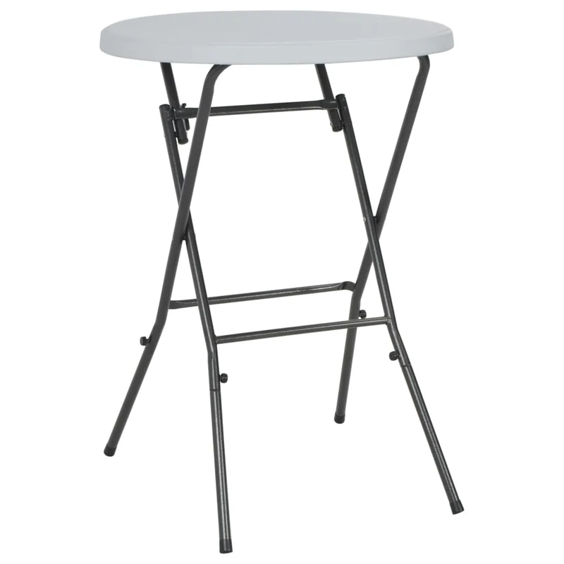 Hopfällbart barbord vit 80x110 cm HDPE