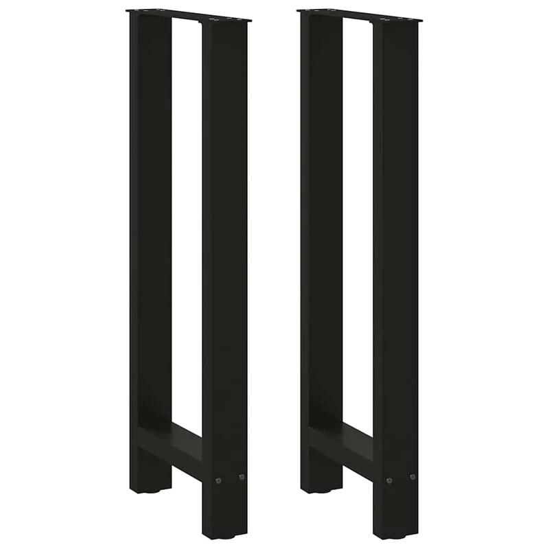 Barbordsben svarta 2 st 40x(100-101) cm stål