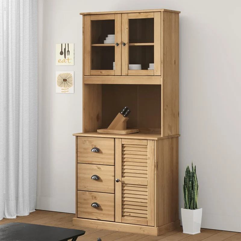 Överdel kommod VIGO 78x30x100 cm massiv furu