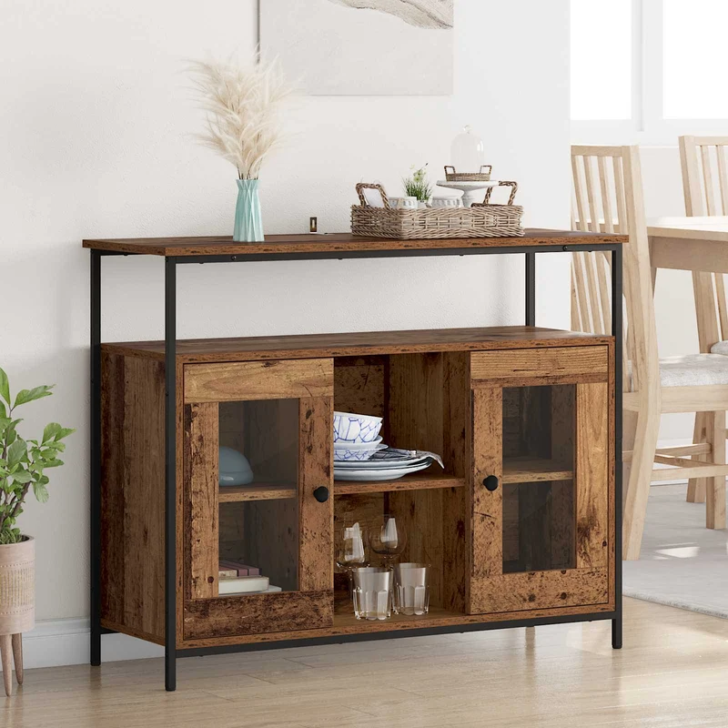 Sideboard Gammalt trä 100 x 35 x 80 cm Konstruerat trä