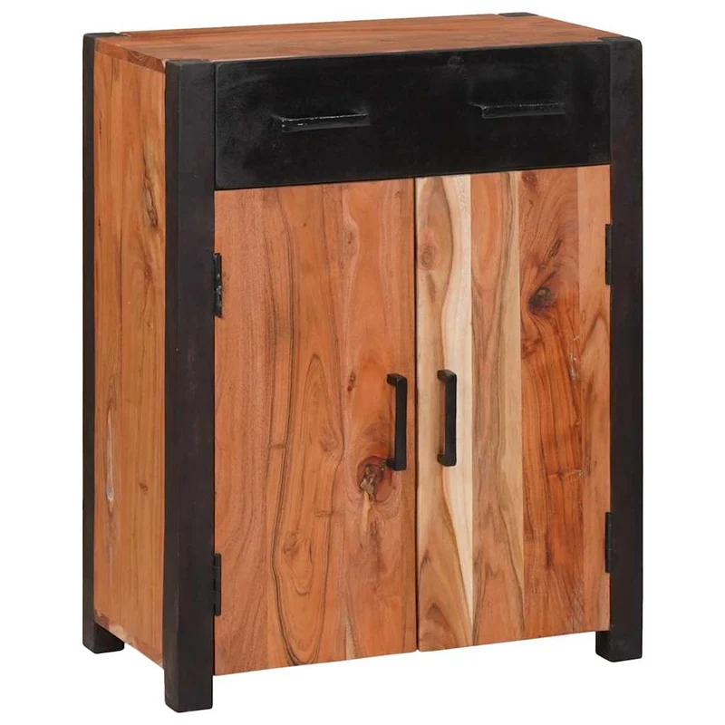 Sideboard med låda Brun 55 x 30 x 75 cm Massivt Akaciaträ