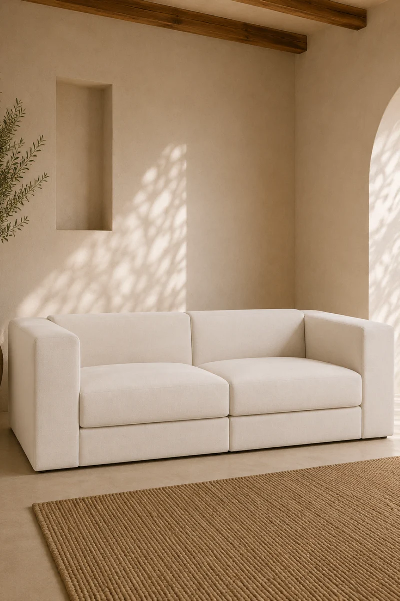Lumi 3-Sits Soffa Vit