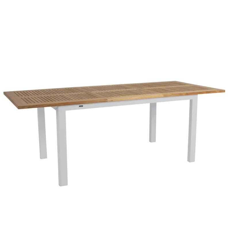 Lyon Utebord 92x152-210 cm Light Grey/ Teak