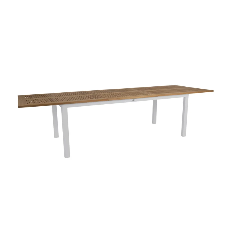 Lyon Utebord 100x224-304 cm Light Grey / Teak