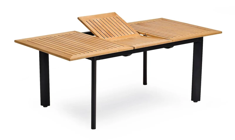 Nydala Utebord 96x150/200 cm Svart/Teak