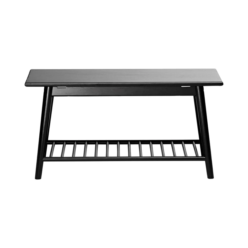 Noble 90x35 cm Hallbänk Svart/Bambu