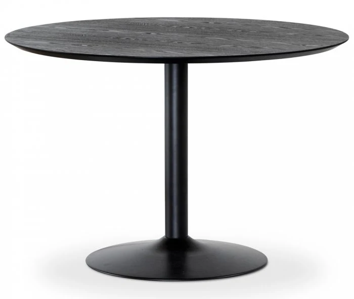 Miles Matbord Runt 110 cm Svart Ask / Svart