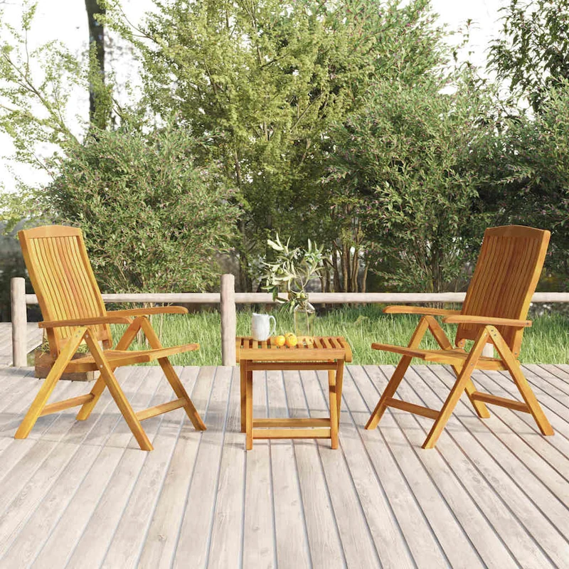 Loungegrupp 3 delar massiv teak