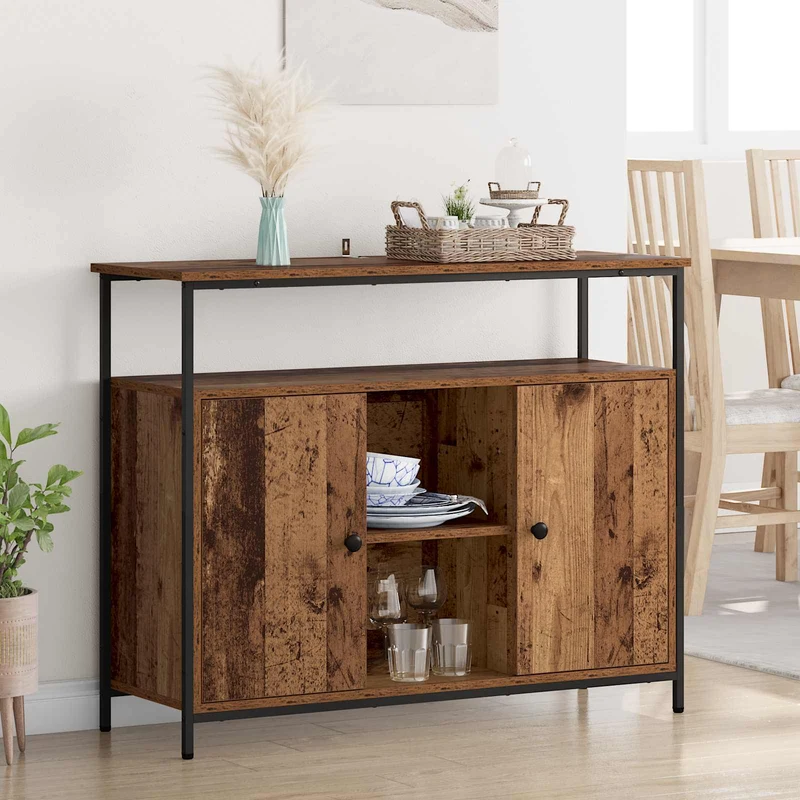Sideboard Gammalt trä 100 x 35 x 80 cm Konstruerat trä