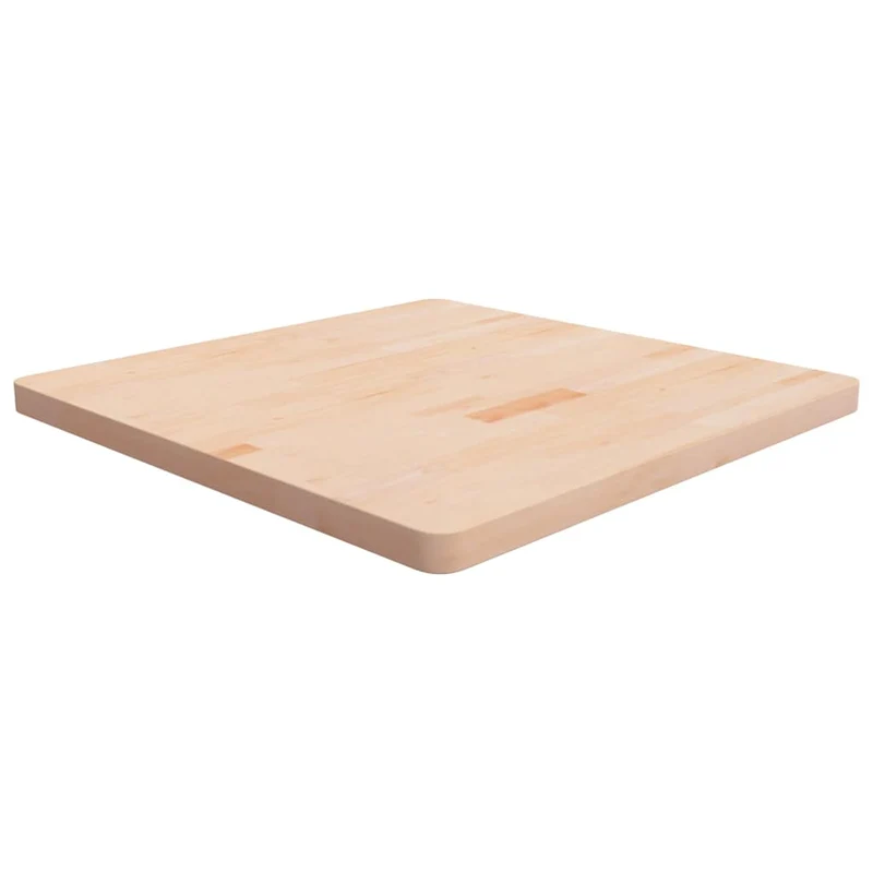 Fyrkantig bordsskiva 80x80x4 cm obehandlad massiv ek