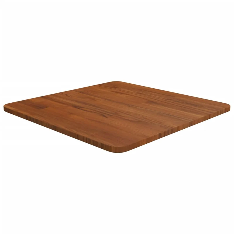 Fyrkantig bordsskiva mörkbrun 50x50x1,5cm behandlad massiv ek