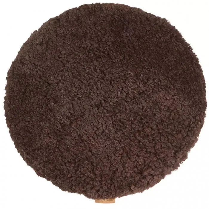Jill stolsdyna (vadderad) 36 cm rund / Dark Brown