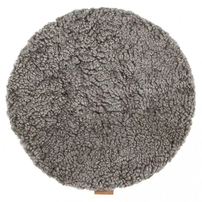 Jill stolsdyna (vadderad) 36 cm rund / Grågrafit
