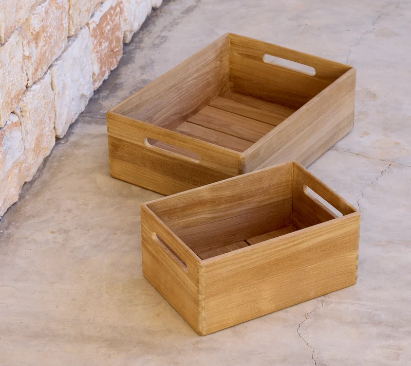 Club förvaringsbox, liten – teak