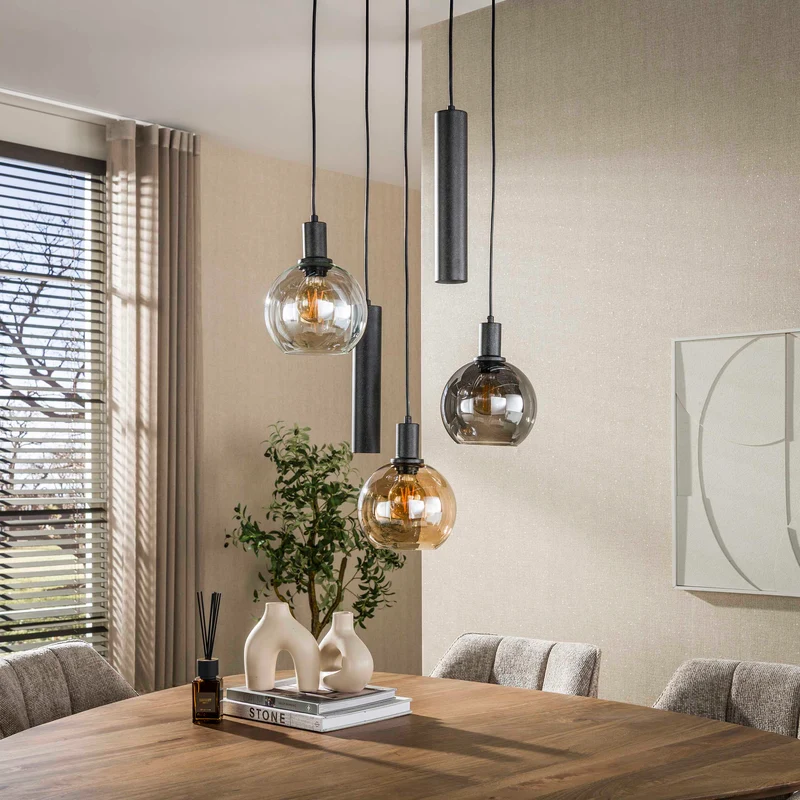 Taklampa Sfera Tricolore 5-Ljus Arctic Svart