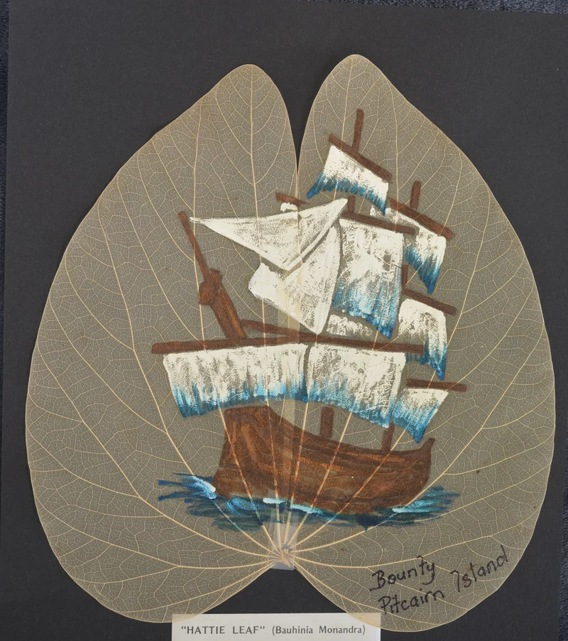 Hand painted Hattie leaf - laminated card stock