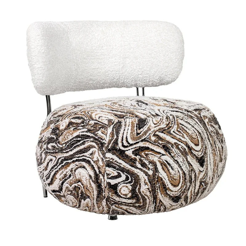 Fåtölj LOW TEDDY beige melange