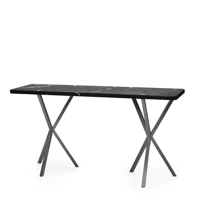 NEB Console Table with Top In Grigio Carnico Marble